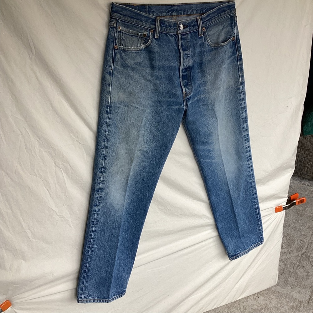Levi's Straight Men's Jeans in Faded Blue Denim